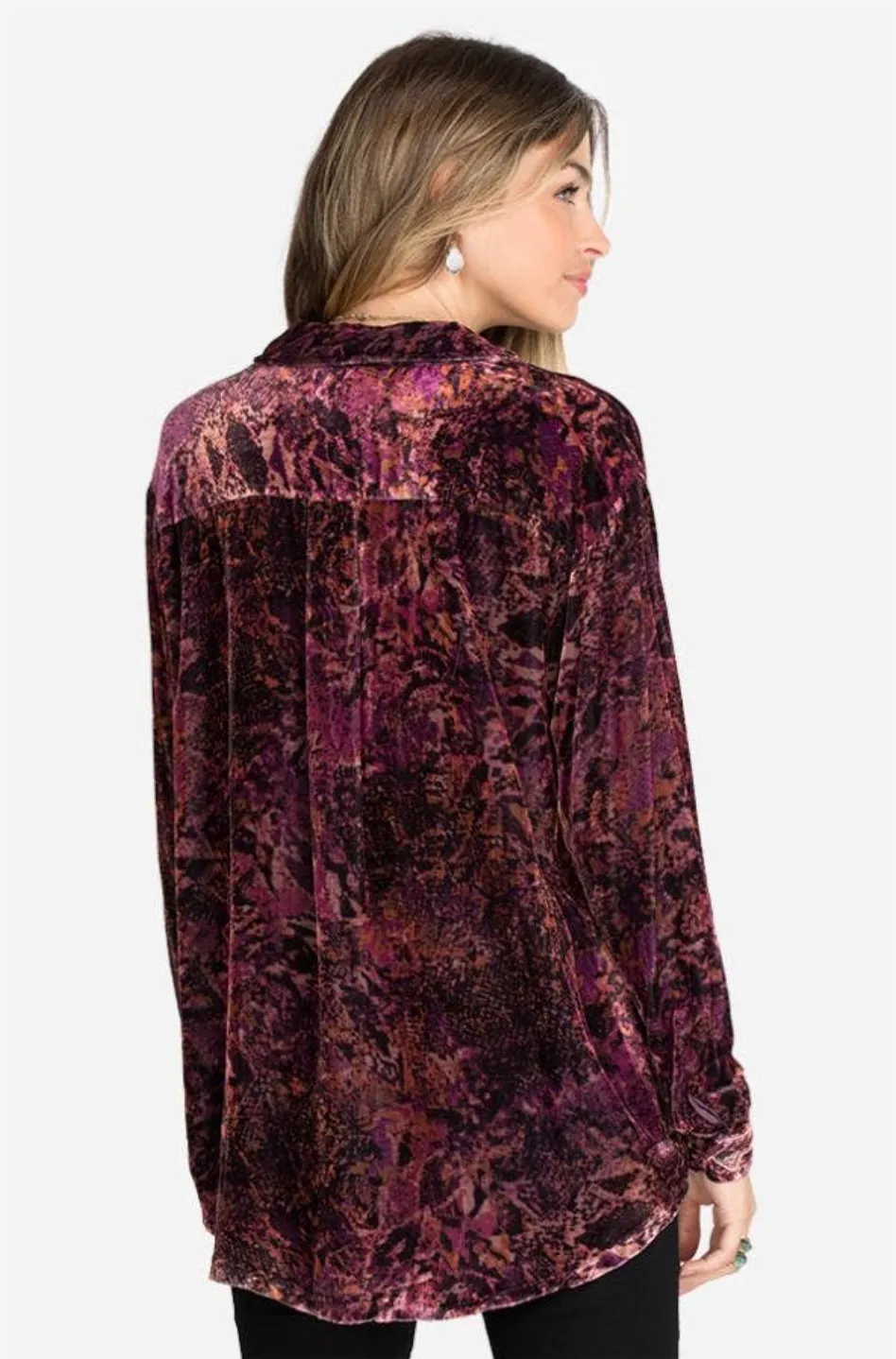 Scarlet Cobra Velvet Oversized Shirt - Multi