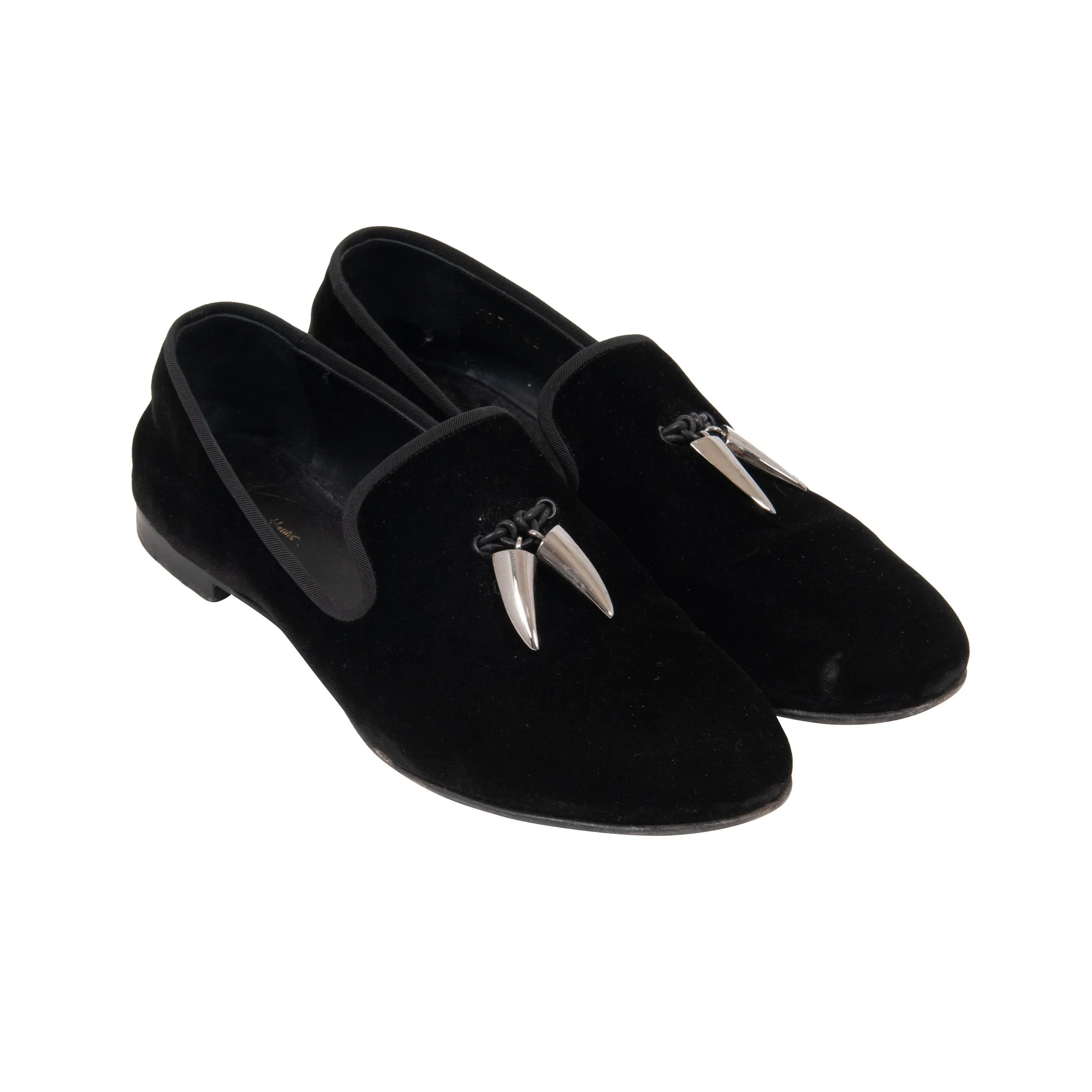 Sharktooth Velvet Loafers