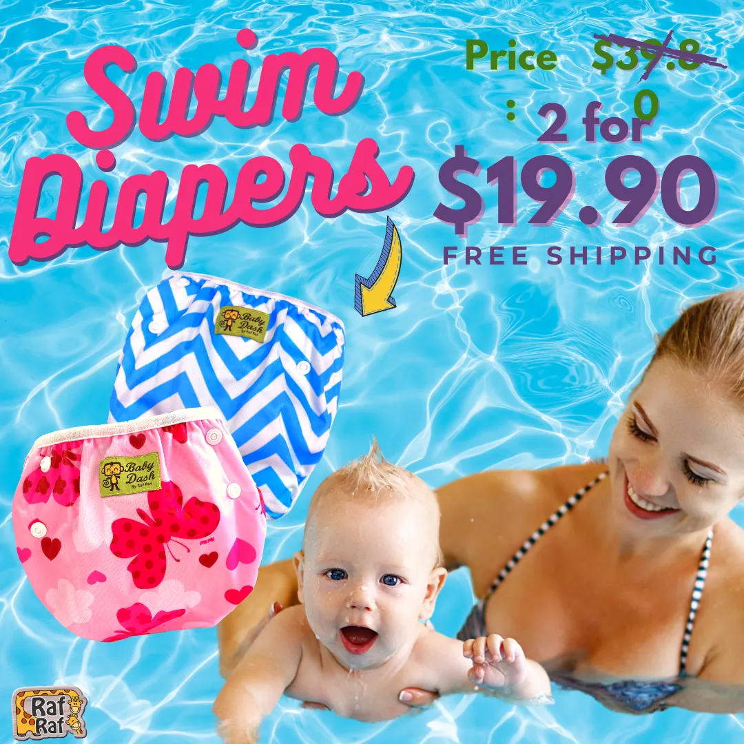 Size Adjustable Swim Diaper -Butterflies