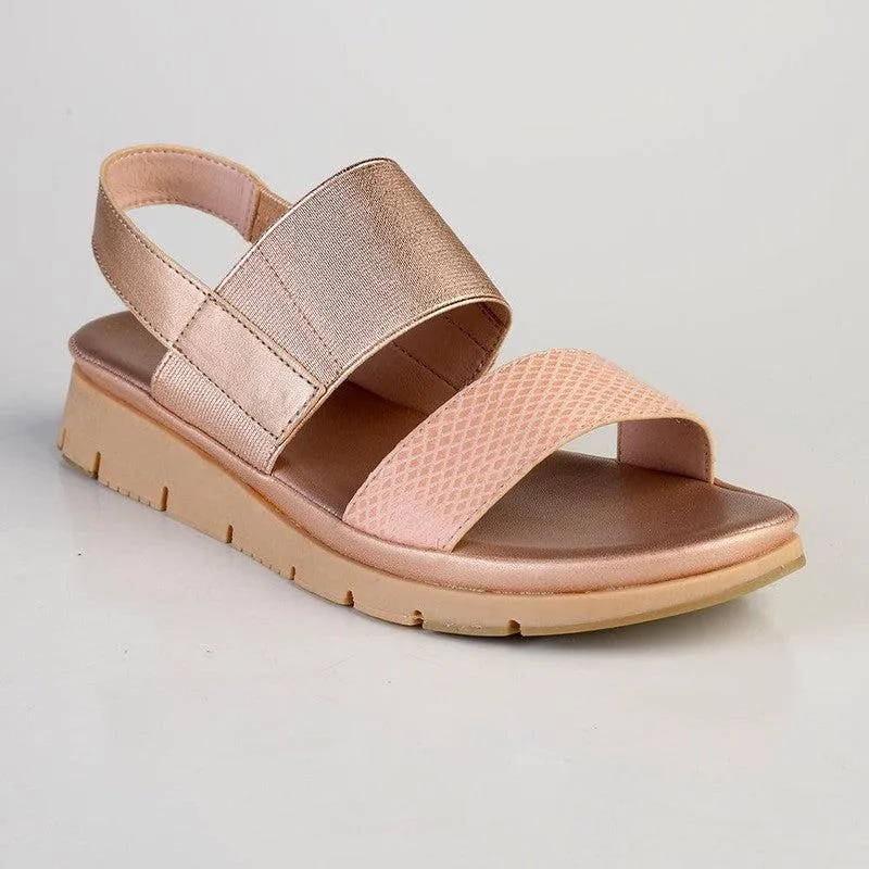 Soft Style By Hush Puppies Tegan Wedge Sandal - Rose Gold