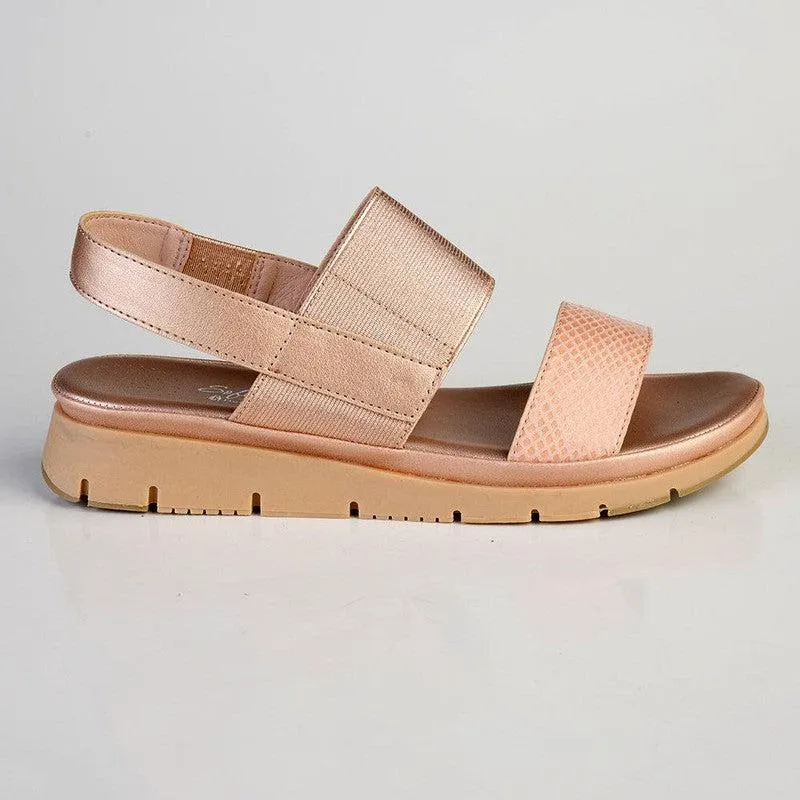 Soft Style By Hush Puppies Tegan Wedge Sandal - Rose Gold