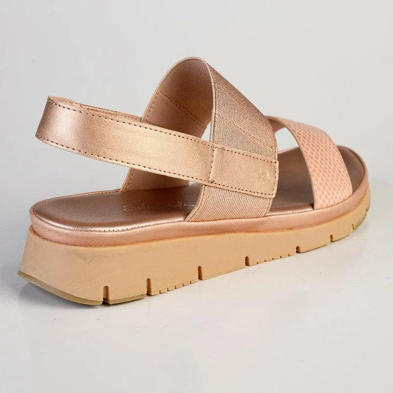 Soft Style By Hush Puppies Tegan Wedge Sandal - Rose Gold