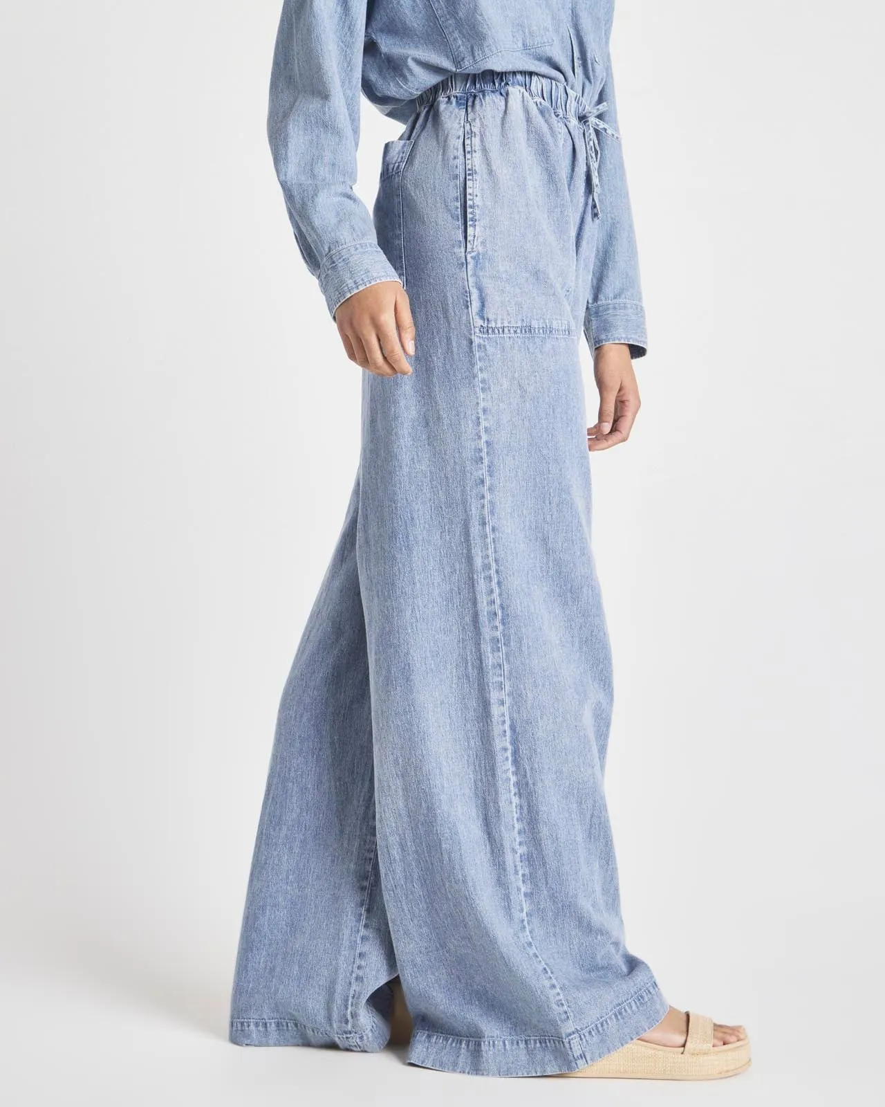 Splendid x @Cellajaneblog Denim Wide Leg Pant