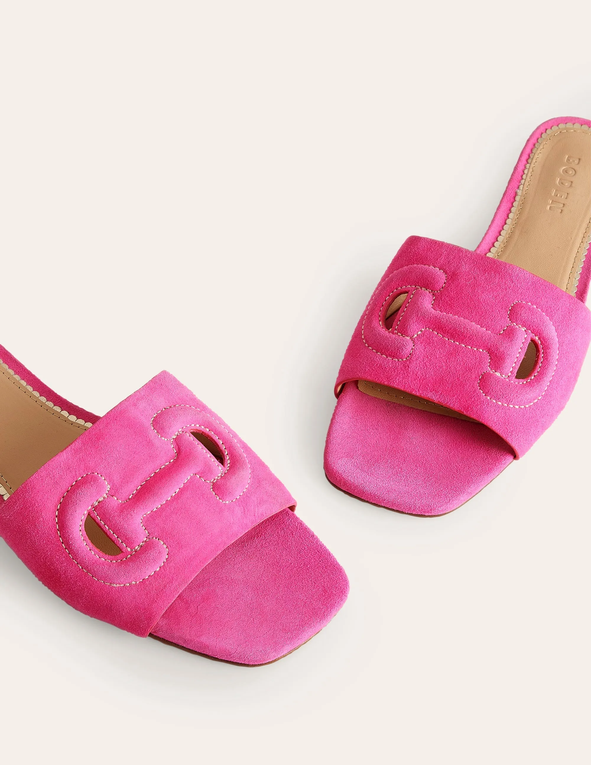 Stitch Cut Out Snaffle Sliders-Festival Pink