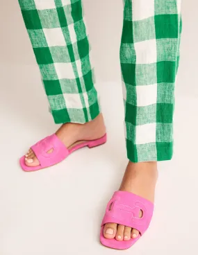 Stitch Cut Out Snaffle Sliders-Festival Pink