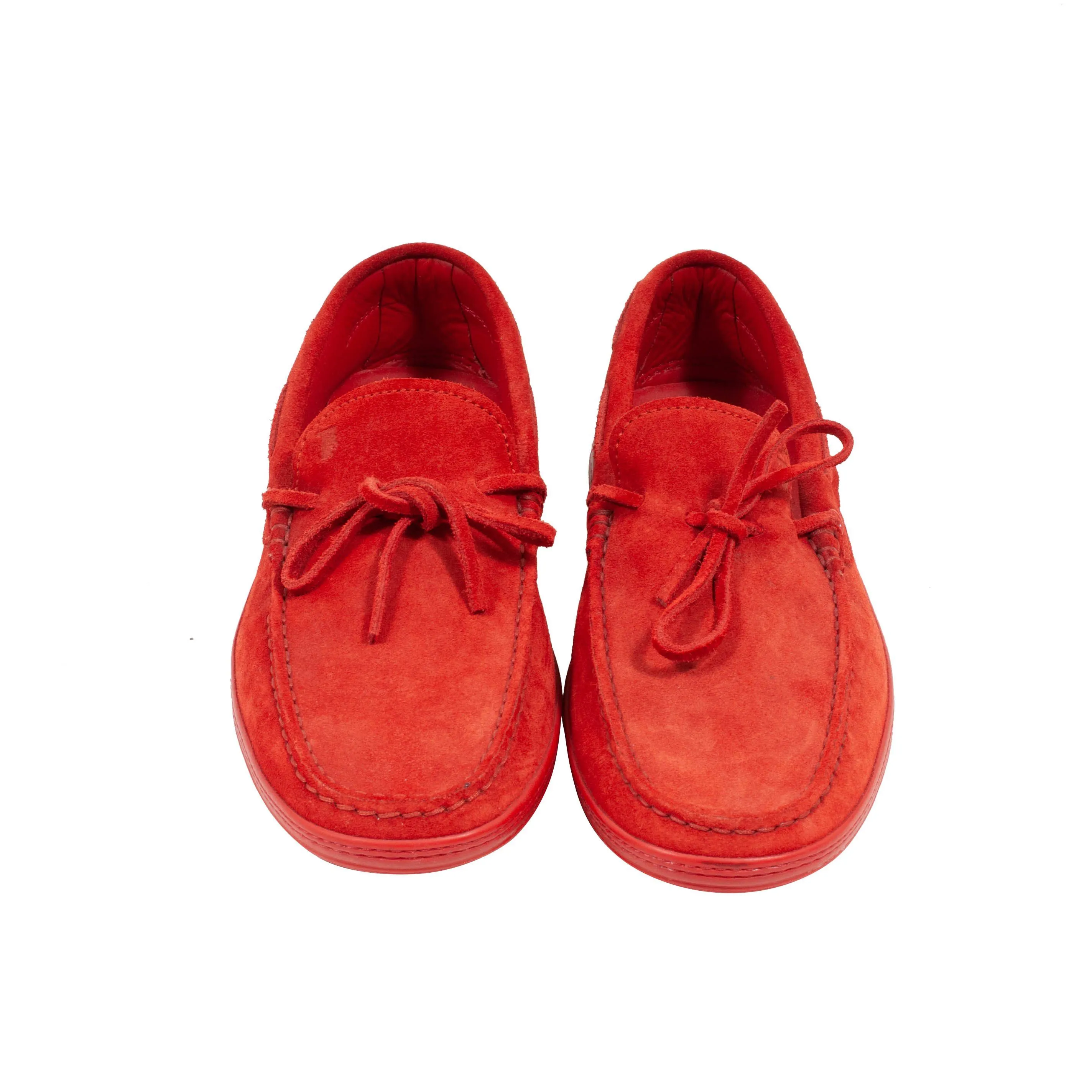 Suede Moccasin Loafer (Red)