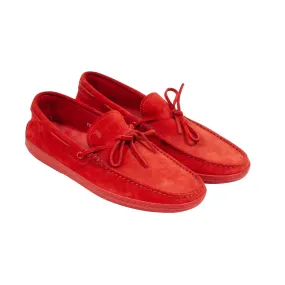 Suede Moccasin Loafer (Red)