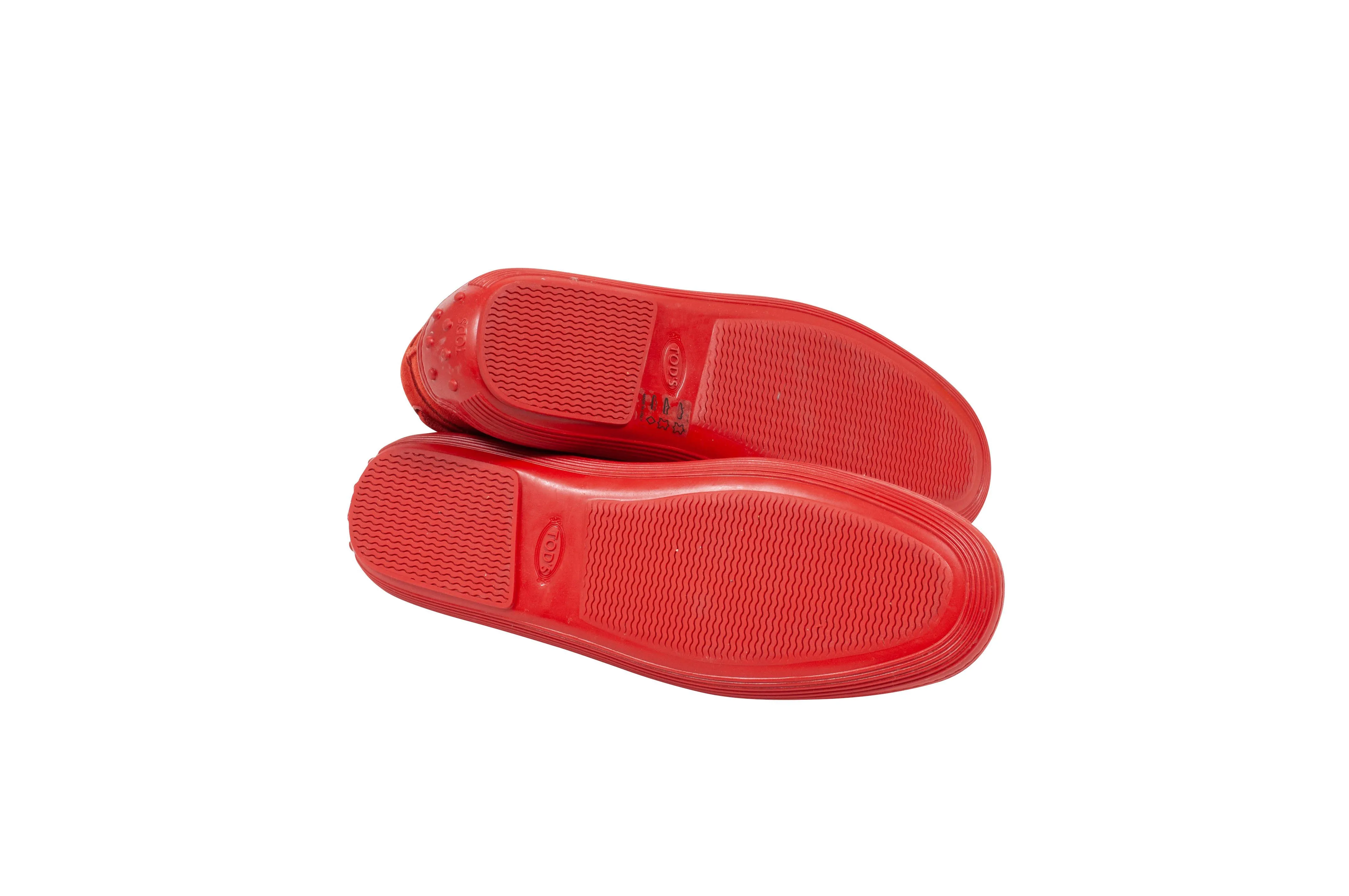 Suede Moccasin Loafer (Red)