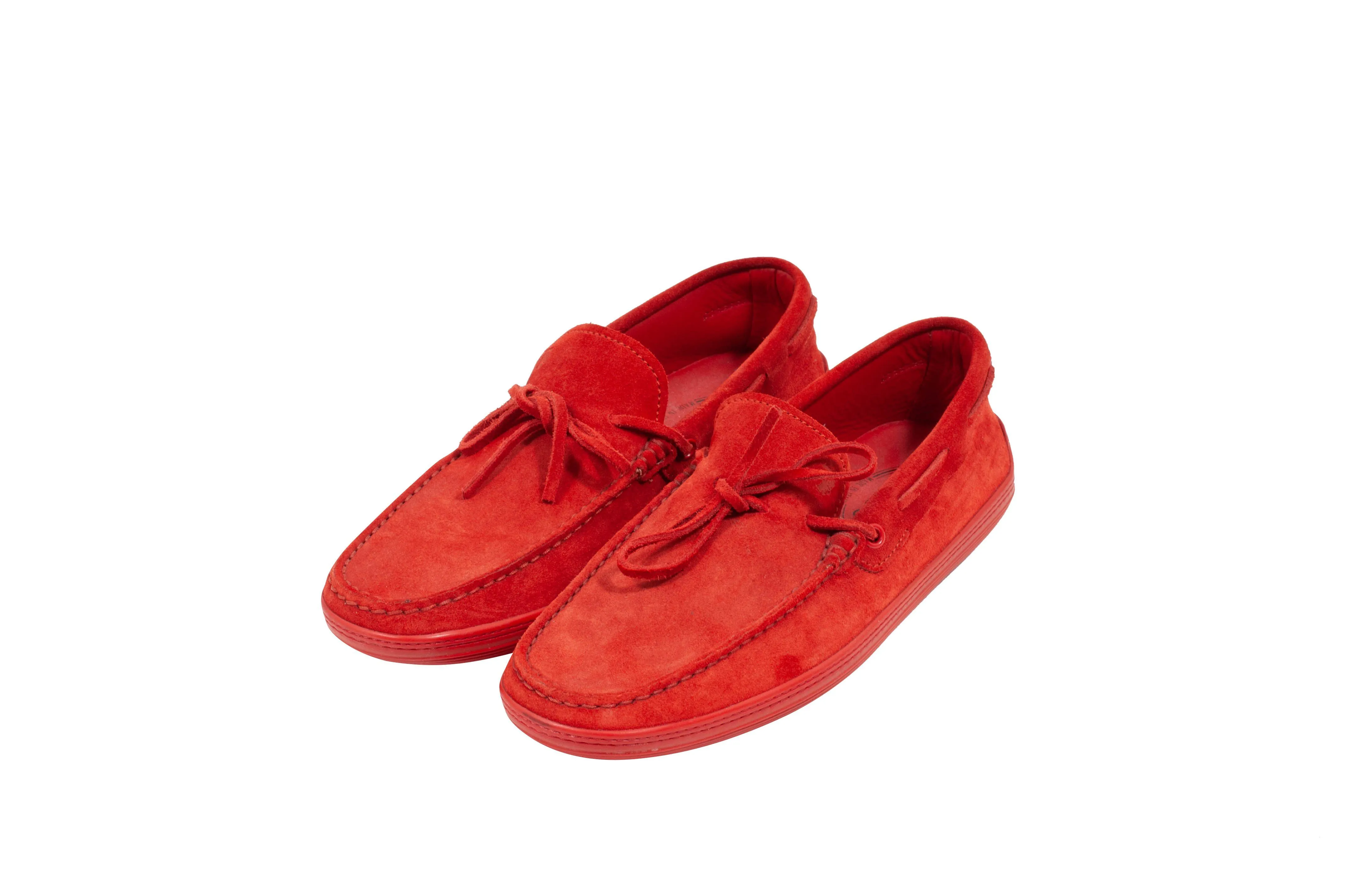 Suede Moccasin Loafer (Red)