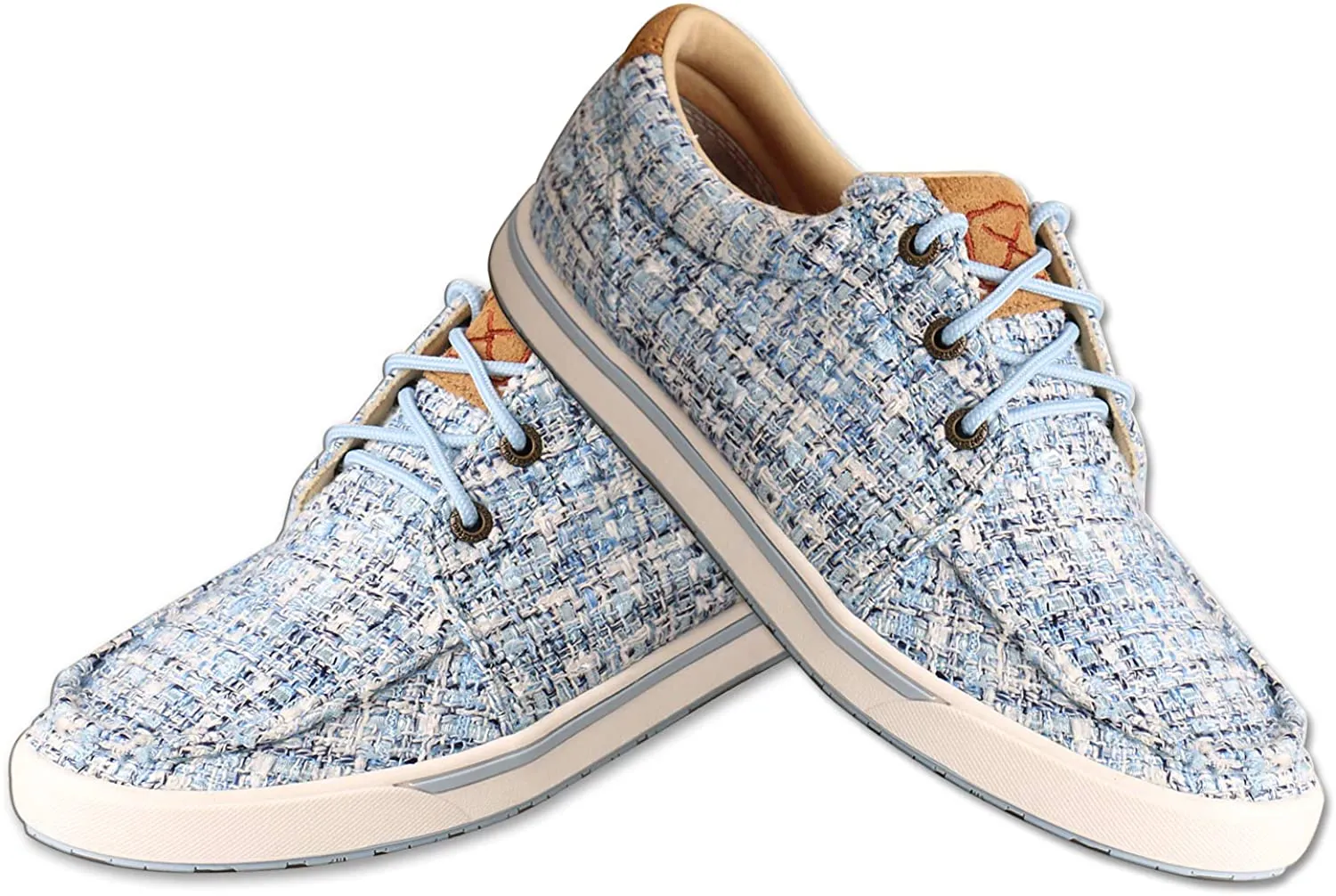 Twisted X Women's Kicks with ecoTweed Lining - Full-Grain Leather Fabric with Fashionable Textile Design - Slip-On Hooey Lopers Designed with ecoTweed Lining