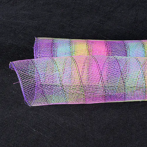 Unicorn - Poly Deco Mesh Wrap with Laser Mono Stripe ( 21 Inch x 10 Yards )