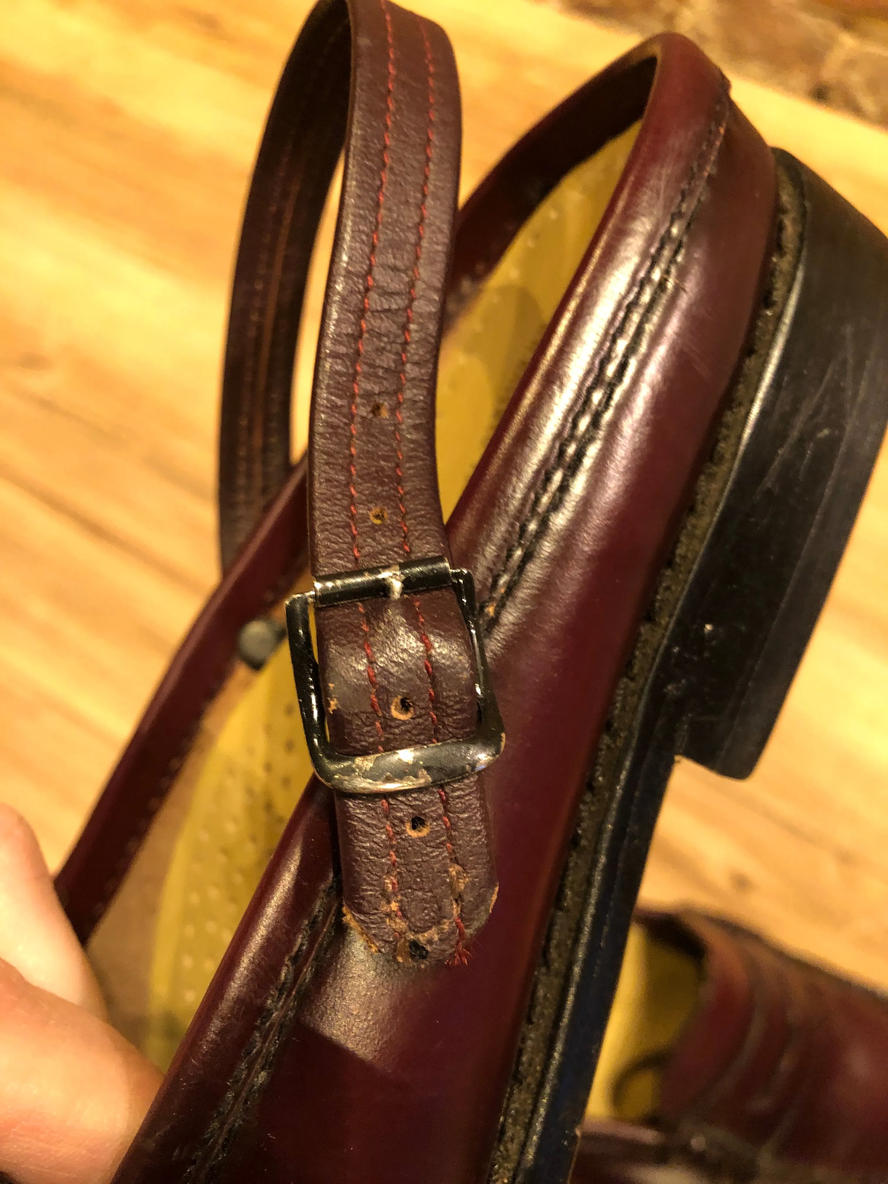 Vintage Weejuns G.H. Bass and Co Burgundy Slingback Loafers, Made in El Salvador, US 7 W/ EUR 38 SOLD