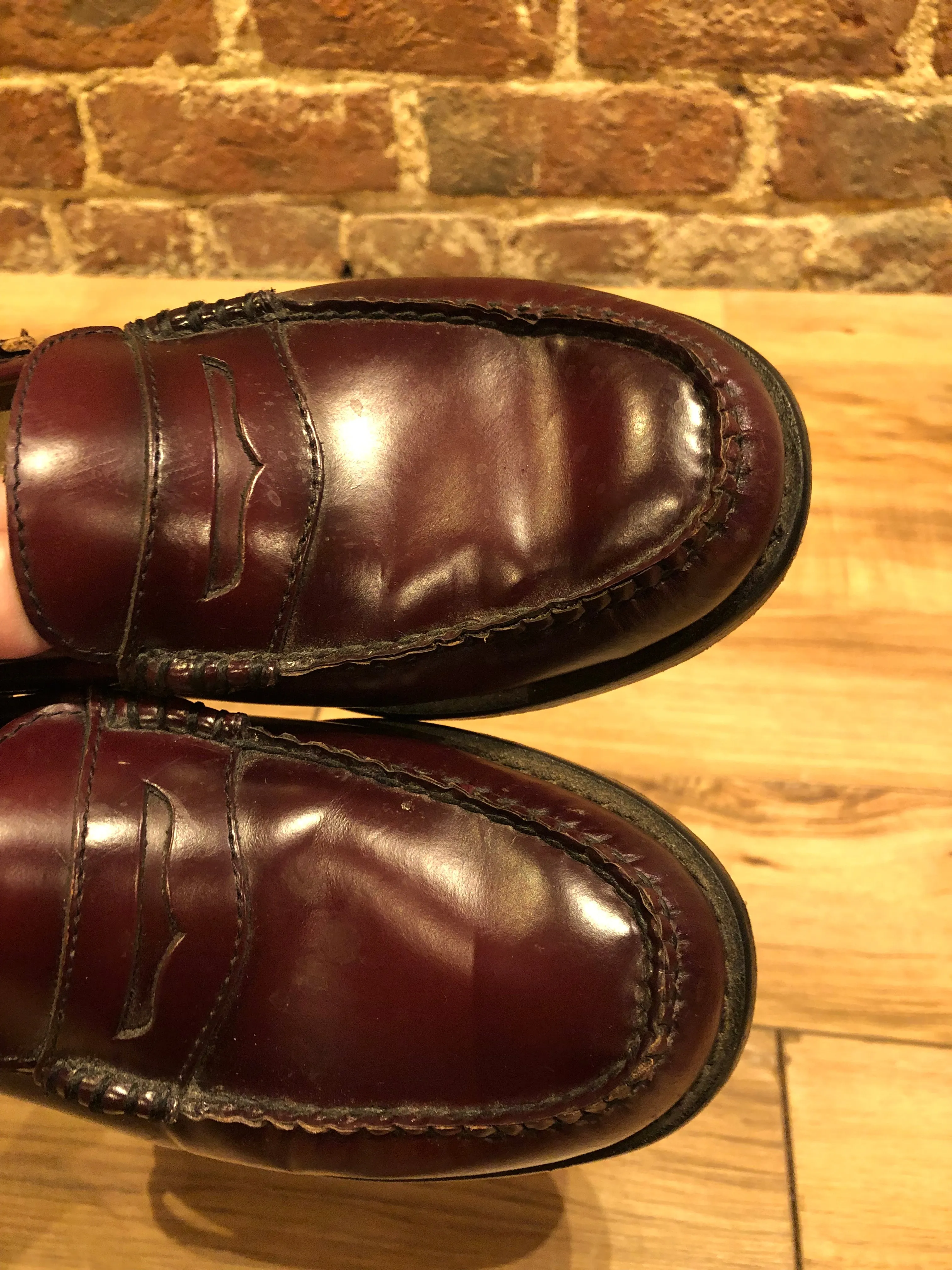 Vintage Weejuns G.H. Bass and Co Burgundy Slingback Loafers, Made in El Salvador, US 7 W/ EUR 38 SOLD