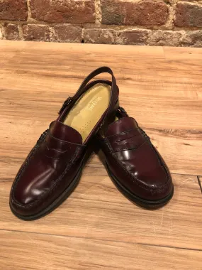 Vintage Weejuns G.H. Bass and Co Burgundy Slingback Loafers, Made in El Salvador, US 7 W/ EUR 38 SOLD