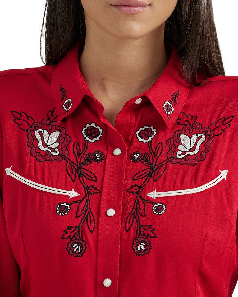 Women's Embroidered Western Yoke Shirt