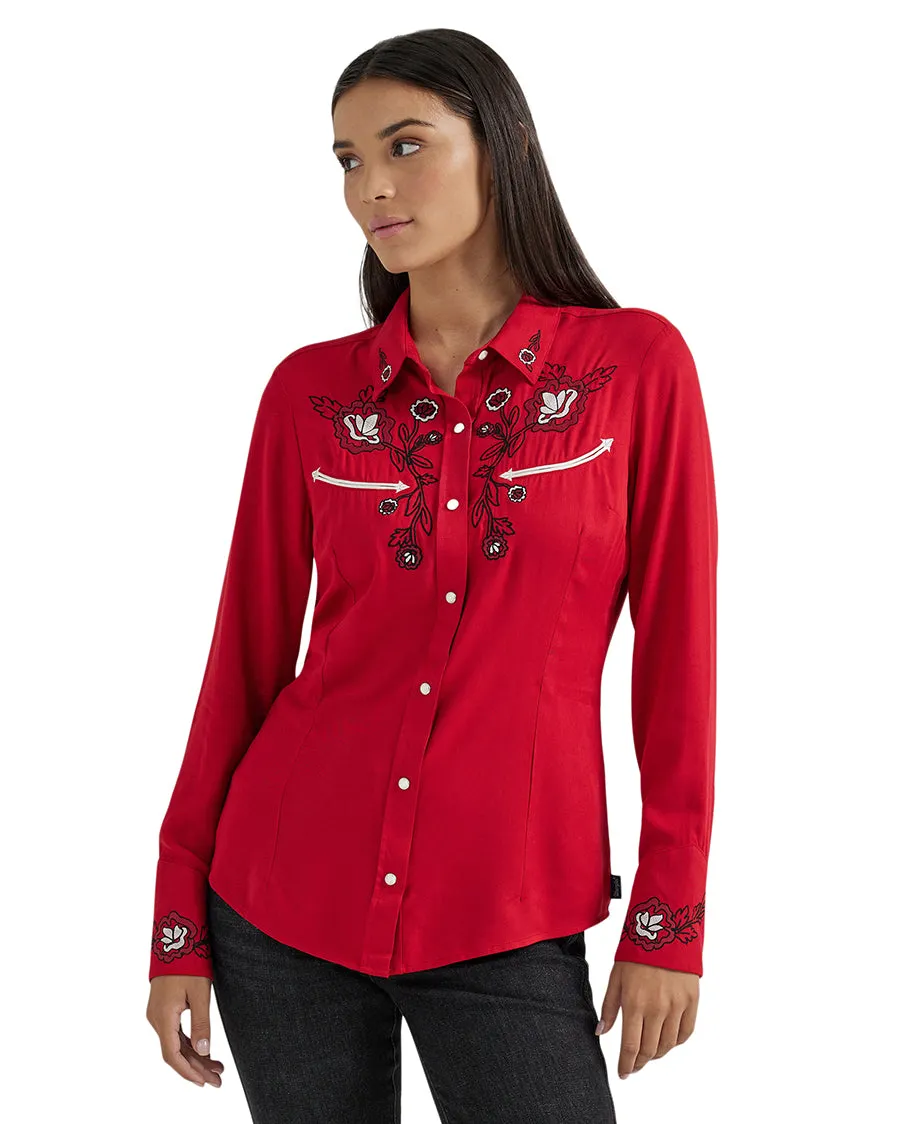 Women's Embroidered Western Yoke Shirt