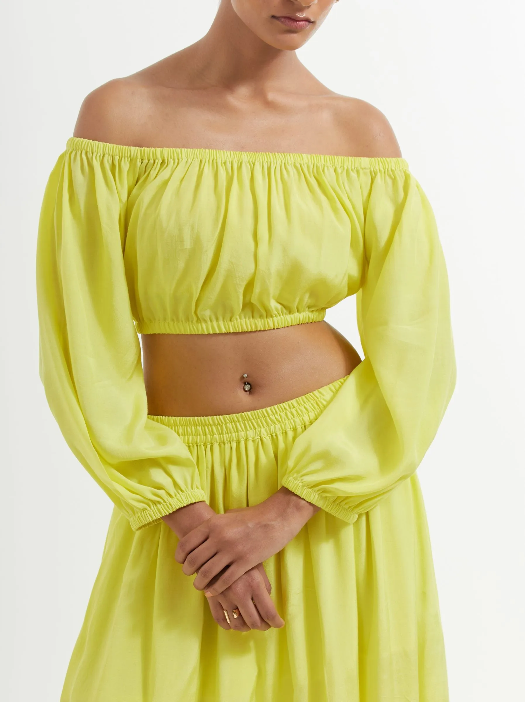 Yellow Abel Crop Top